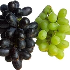 Fresh Grapes Combo (Green & Black) Pack, 500gram, fresh