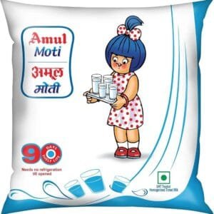 Amul Homogenized Toned Milk (दूध), 450 ml Pouch