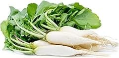 Fresh White Radish with Leaves - 500g