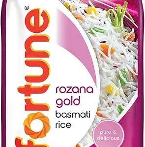 Fortune Rozana Dubar Basmati Rice, suitable for daily cooking, 1KG 1 kg (Pack of 1)