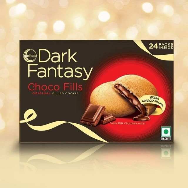 Sunfeast Dark Fantasy Choco Fills | Original Filled Cookies with Choco Crème | Perfect Snack Net Qty: 300 g