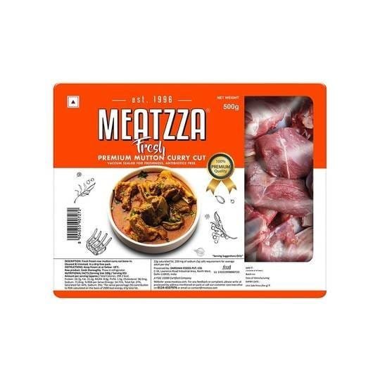 Meatzza Frozen Mutton Curry Cut (Antibiotic Free)