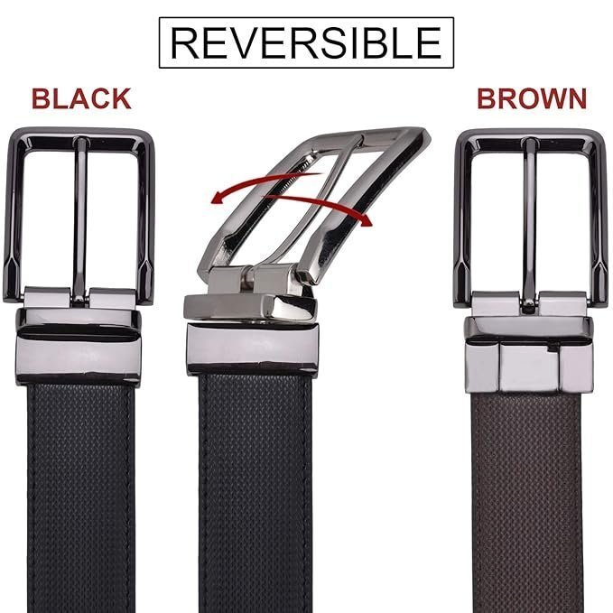 Labnoft Men's Reversible Leather Belt - Image 2