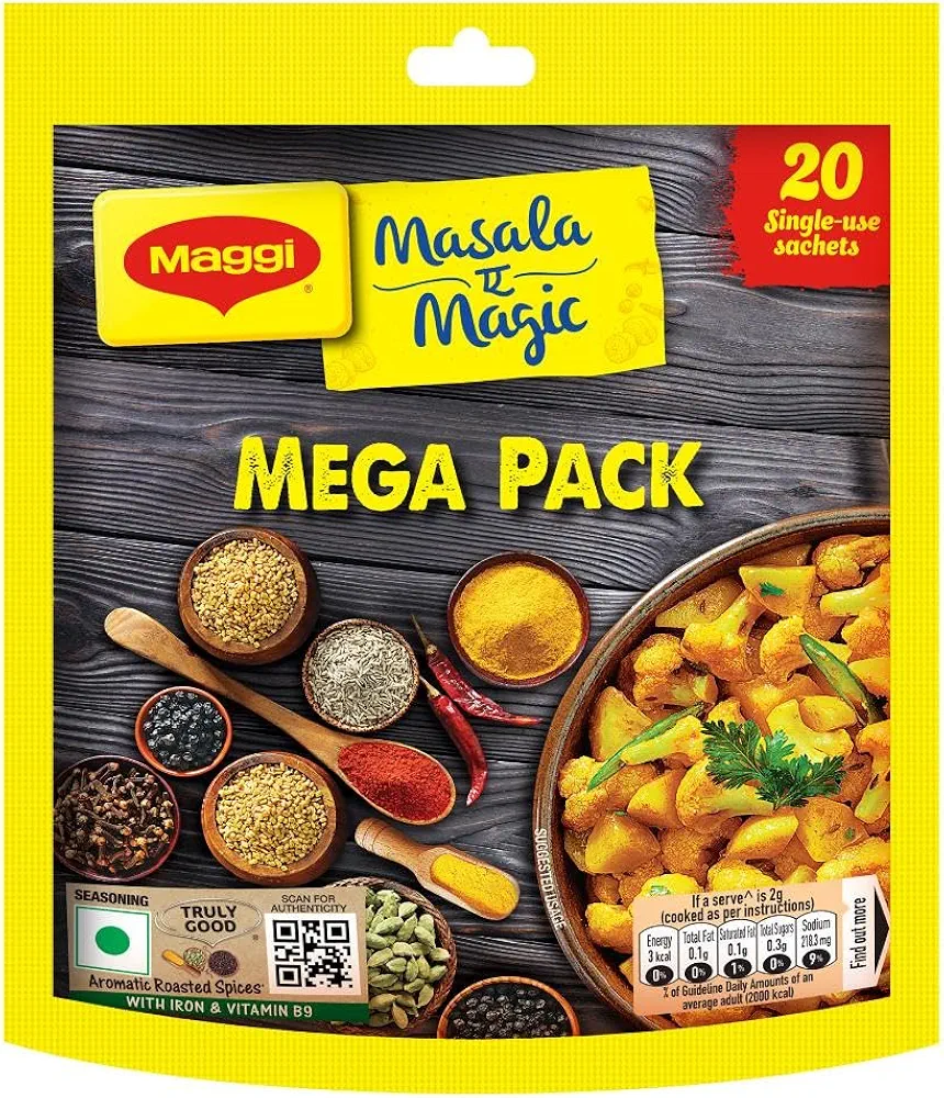 MAGGI Masala-ae-Magic Vegetable Masala, All in One | 120g Pouch (6g x 20 Sachets) - Image 3